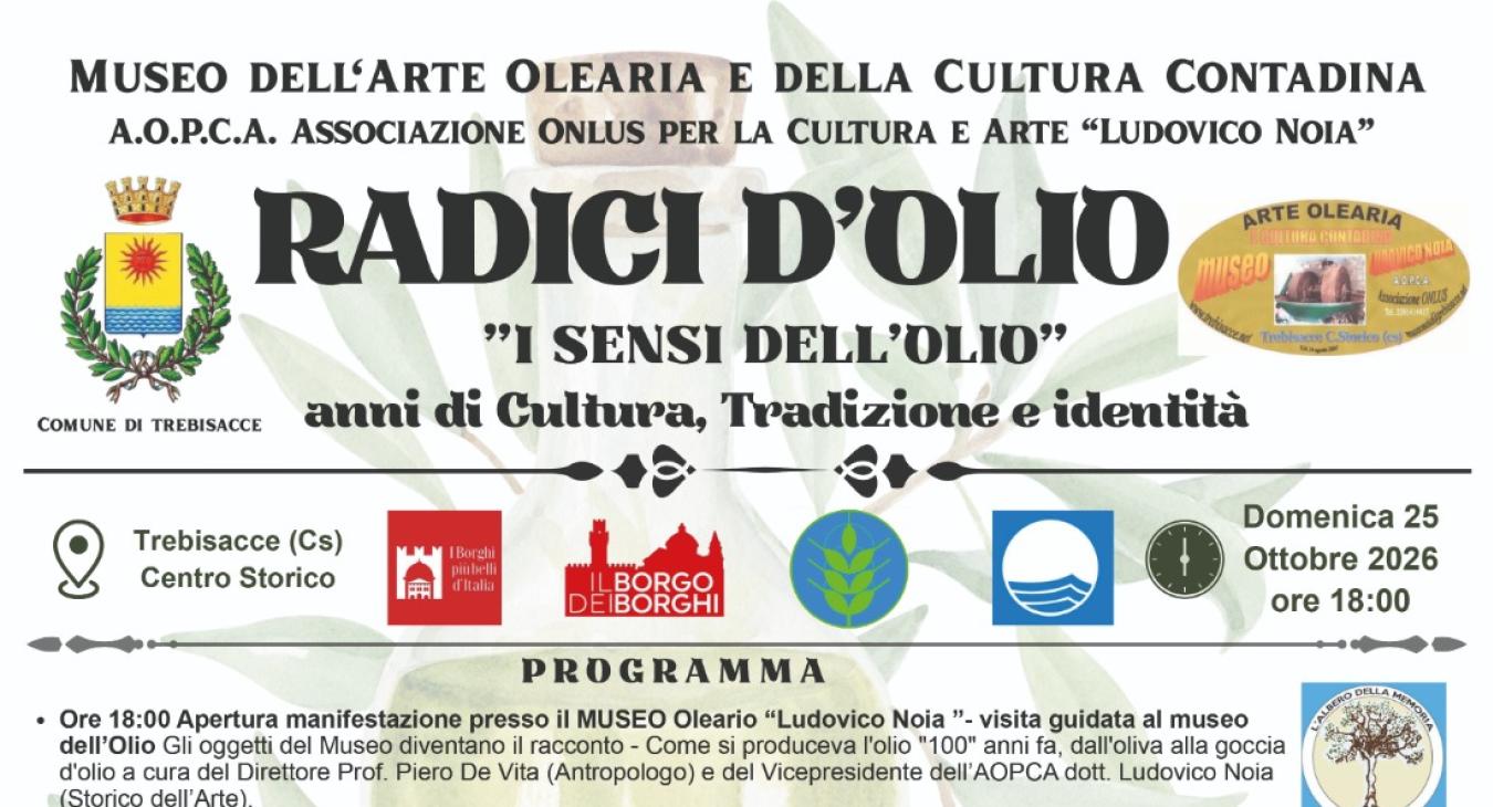 Radici dell'olio 2027: “I SENSI DELL’OLIO”